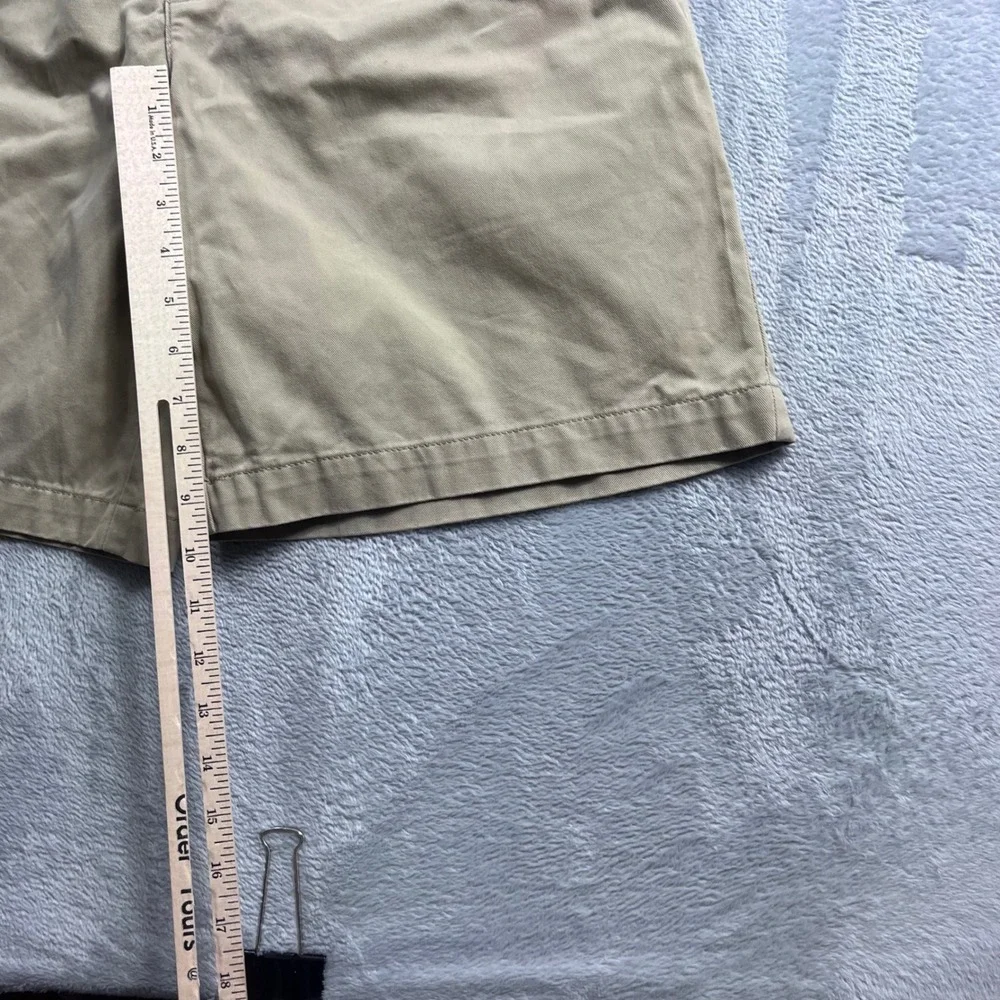 Polo Ralph Lauren Mens 30 Tyler Short Khaki Tan Pleated Chino Cotton Twill